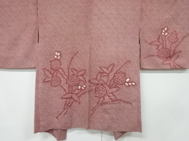 アンティーク　本総絞り草花模様絵羽織